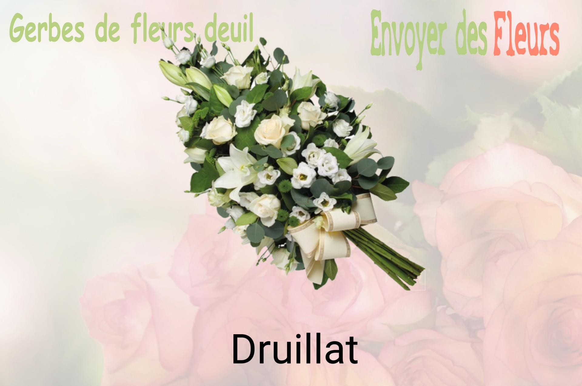 Gerbe de fleurs de deuil livrée à Druillat